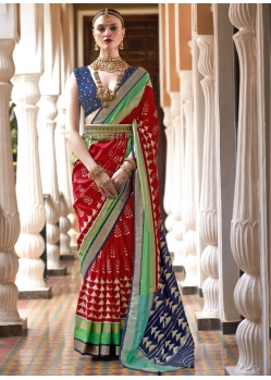 Red Ravishing Designer Wedding Wear Sari