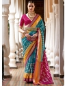 Sky Blue Ravishing Designer Wedding Wear Sari
