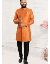 Orange Premium Readymade Designer Indo Western Sherwani