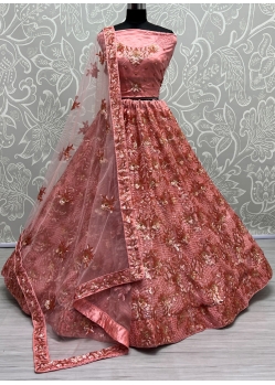 Old Rose Ravishing Designer Wedding Wear Lehenga Choli