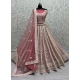 Pink Designer Heavy Embroidered Bridal Wear Lehenga Choli