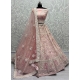 Baby Pink Designer Heavy Embroidered Bridal Wear Lehenga Choli