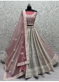 Old Rose Designer Heavy Embroidered Bridal Wear Lehenga Choli