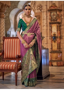 Magenta Traditional Designer Wedding Wear Sari