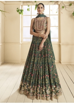 Mehendi Ravishing Designer Wedding Wear Lehenga Choli