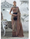 Taupe Traditional Designer Wedding Wear Sari