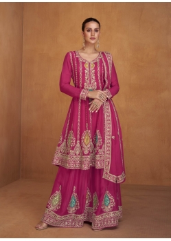 Rani Readymade Designer Party Wear Real Chinon Palazzo Suit