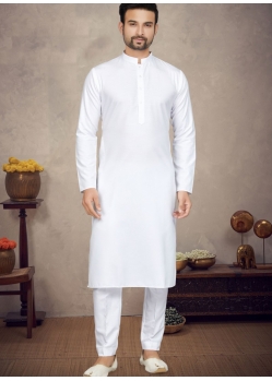 White Exclusive Designer Readymade Kurta Pajama
