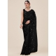 Black Stylish Designer Wedding Wear Sari