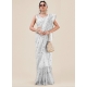White Stylish Designer Wedding Wear Sari