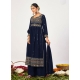 Navy Blue Designer Wedding Wear Blooming Georgette Palazzo Suit