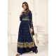 Navy Blue Designer Wedding Wear Georgette Palazzo Suit