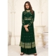 Dark Green Designer Wedding Wear Georgette Palazzo Suit