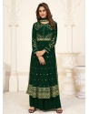 Dark Green Designer Wedding Wear Georgette Palazzo Suit