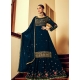 Teal Blue Designer Wedding Wear Nazneen Palazzo Suit