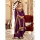 Purple Designer Wedding Wear Pure Vichithra Palazzo Suit