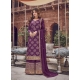 Purple Scintillating Designer Wedding Wear Palazzo Suit