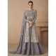 Grey Designer Party Wear Real Georgette Anarkali Suit