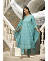 Blue Traditional Function Wear Readymade Cotton Cambric Suit