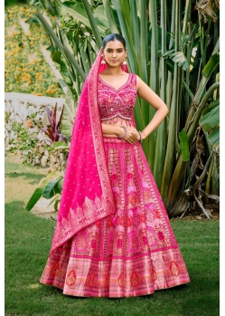 Rani Pink Heavy Readymade Wedding Party Wear Lehenga Choli