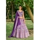 Purple Heavy Readymade Wedding Party Wear Lehenga Choli