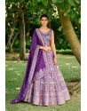 Purple Heavy Readymade Wedding Party Wear Lehenga Choli