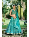 Aqua Mint Heavy Readymade Wedding Party Wear Lehenga Choli