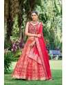 Classy Red Readymade Wedding Party Wear Lehenga Choli