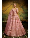 Beautiful Pink Heavy Designer Party Wear Lehenga Choli