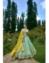 Sky Blue Designer Bridal Silk Heavy Lehenga Choli