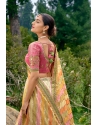 Pink And Multi Colour Designer Bridal Silk Heavy Lehenga Choli