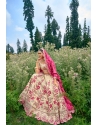 Cream Designer Bridal Silk Heavy Lehenga Choli
