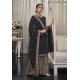 Black Traditional Wear Heavy Fox Georgette Palazzo Suit