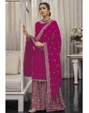 Rani Pink Traditional Wear Heavy Fox Georgette Palazzo Suit