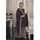 Purple Traditional Wear Heavy Fox Georgette Palazzo Suit