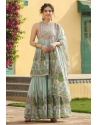 Multi Colour Traditional Function Wear Readymade Heavy Muslin Palazzo Suit