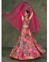 Pretty Multi Colour Party Wear Designer Silk Lehenga Choli