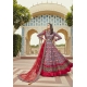 Multi Colour Party Wear Heavy Readymade Gown With Red Dupatta