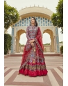 Multi Colour Party Wear Heavy Readymade Gown With Red Dupatta
