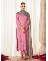 Pink Trending Suzani Inspired Embroidered Designer Straight Suit