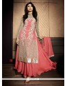 Shilpa Shetty Pink Embroidered Work Designer Salwar Suit