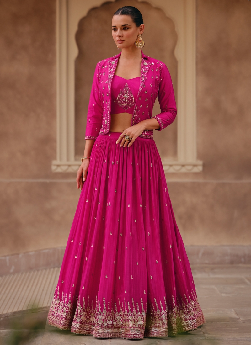 Latest Gown for Indian Wedding Reception in Purple