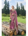 Groovy Mauve Heavy Designer Banarasi Silk Saree