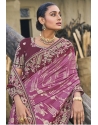 Groovy Mauve Heavy Designer Banarasi Silk Saree
