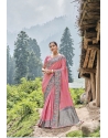 Pleasing Pink Heavy Designer Banarasi Silk Saree