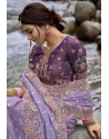 Markable Lavender Party Wear Heavy Silk Saree