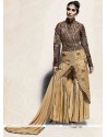 Gratifying Beige Georgette Designer Salwar Suit