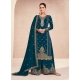 Teal Party Wear Premium Silk Palazzo Suit