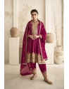 Rani Pink Party Wear Heavy Readymade Straight Suit