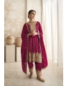 Rani Pink Party Wear Heavy Readymade Straight Suit